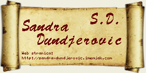 Sandra Dunđerović vizit kartica